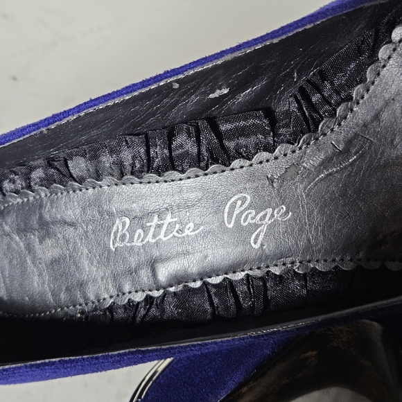 Bettie Page Blue Platform Heels - Picture 7 of 11